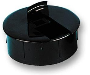 Kabelkanal für Schreibtisch, 80 mm, Schwarz, 1 Stück