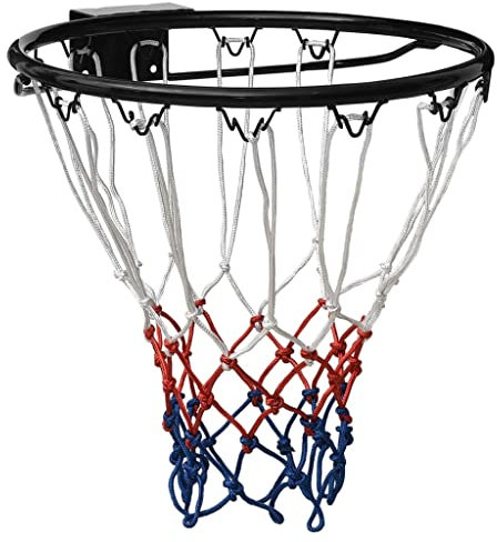 Basketball-Ring, Schwarz, 39 cm, Stahl, Farbe: Schwarz, Weiß, Rot, Blau
