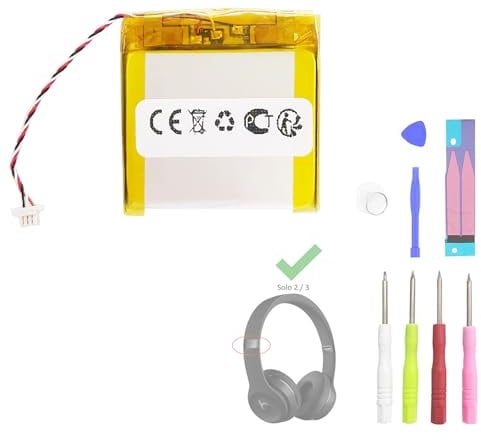 Aousavo AEC353535 Replacement Battery Compatible with Beats Solo 2.0, Solo 3.0 Wireless Bluetooth Headphones Headsets with Free Toolkit
