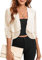 Famulily Frauen Shrugs Schal Leichte Halbarm Offene Front Bolero Cardigan Cover Ups Cropped Short Cardigan (XXL,Beige)