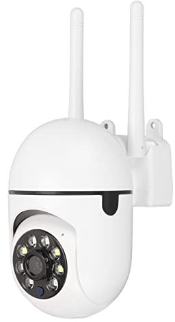Cámaras de Seguridad para Exteriores, Cámara de Seguridad WiFi de 3 MP, Vista de 360 Grados, Detección de Movimiento, Visión Nocturna por Infrarrojos, Conversación