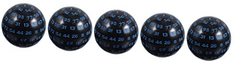 ibasenice 5 Stück 100 100-seitiger Würfel Würfelwürfel Gepunktete Würfel Zahlenwürfel Spielwürfel Mit Zahlen Kleine 100-seitige Würfel Einzelne W100-spielwürfel Tragbar Unterhaltung Acryl