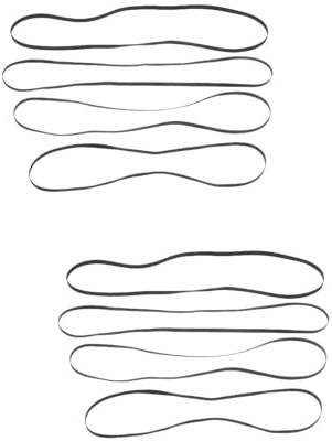 Toyvian 8stücke Plattenspieler Riemen Für Schallplattenspieler Hochwertige Antriebsriemen Mit Geringer Dehnung Geeignet Für Riemen Betriebenen Plattenspieler