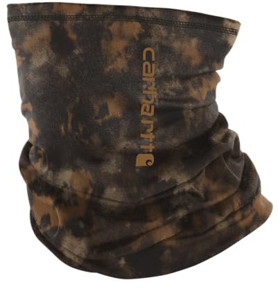 Carhartt Unisex-Erwachsene Force Heavyweight Neck Gaiter, Aquarell-Camouflage-Druck, Braun/Dunkelbraun, Einheitsgröße
