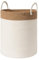 LA JOLIE MUSE Geflochtener Korb Baumwollseil Aufbewahrungskörbe - Großer Baumwollkorb, Wäschekorb für Decke, Kinderspielzeug,Korb S Wäschekorb für Kinderzimmer 58 Liter Beige