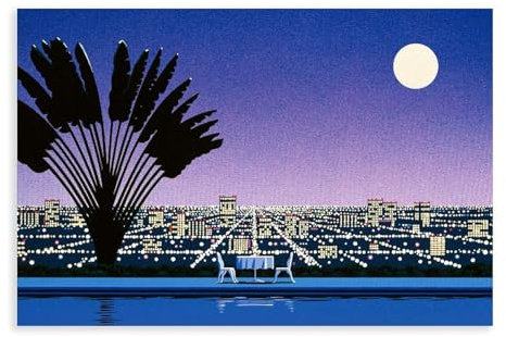 AAVEDA Hiroshi Nagai 10 Leinwand-Poster, Wandkunst, Dekordruck, Bild Gemälde für Wohnzimmer, Schlafzimmer, Dekoration, ungerahmt, 30 x 45 cm