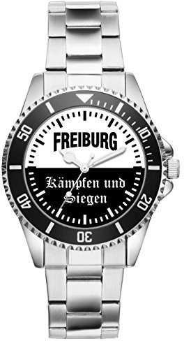 KIESENBERG Damenuhr Freiburg Geschenk Artikel Idee Fan Armbanduhr Ø 33 mm Metallarmband Uhr D-2705