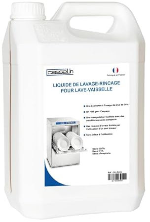Lot de 4 - Liquide de lavage-rinçage pour lave-vaisselle 5 L-CL4LLRLVA5L