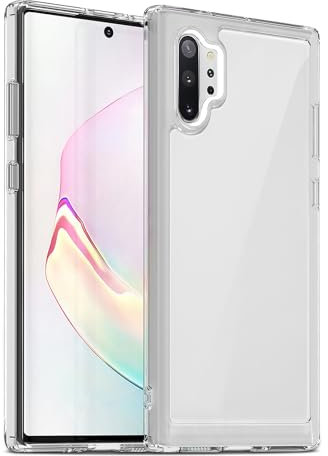 Liisooka Case for Samsung Galaxy Note 10 Plus, Military Grade Drop Protection Phone Case, Yellowing Resistant, Anti-Scratch Hard PC Back, Shockproof Hard Ultra-Thin Protective Cover, Clear