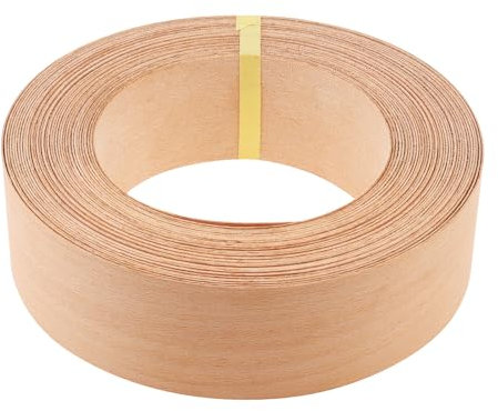 Bande de placage en bois de hêtre véritable - 50 mm x 15 m - Thermocollante pour réparation d'armoires, restauration de meubles, garniture en bois véritable (hêtre, 5,1 cm x 15 m)