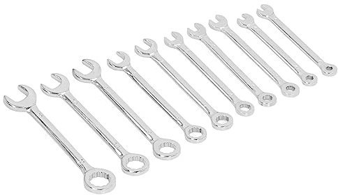OVAQUIXI 10PC Ratchet Spanner Set - Dual Head Hex/TORX Combination 72-Tooth, Chrome Vanadium Steel 4-11mm (Inc. 4.5/5.5/9mm) | 15° Angled Professional Wrench Kit