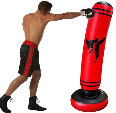 Gevvnss Sac de Boxe Adulte 165cm/64.96,Sac de Frappe Lourd pour Entraînement MMA Muay Thai Fitness Débutants,du Karaté,du Taekwondo,L pour Adultes