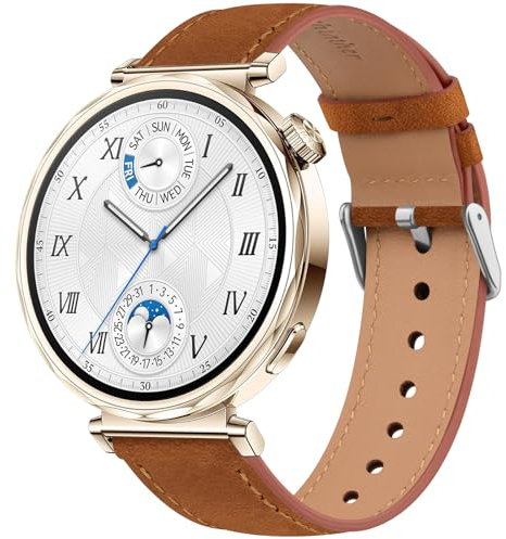 Meliya für Huawei Watch GT 5/GT 4 41mm Armband Damen Herren, Weich Leder Uhrenarmband 18mm für Huawei GT4/GT5 41MM Smartwatch Ersatzarmbänder