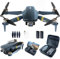 Drone Quadricottero Piegevole con Motore Brushless e Lunga Autonomia per Principianti, Oltre 40 minuti di volo, Fotocamera Grandangolare da 120° e 4K HD, Modalità Segui-Me, 2 Batterie