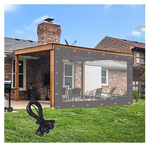 Bâche Transparente en PVC pour Panneaux latéraux de pergola, Couverture de Protection imperméable Contre Les déchirures, Taille Personnalisable, Gazebo extérieur et abri pergola 5 x 3 m