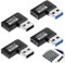 DONOONIS USB Angle,4 Pièces USB 90 Degré,Connecteur Coudé 10Gbps 3.1 Mâle vers Femelle,Fiche Coude A Droite Cable Mini Coudé 90 pour Ordinateurs Portables,Donnée Transfert
