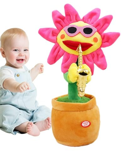 Singende Sonnenblume - Tanzendes Sonnenblumenspielzeug | Sprechende Sonnenblume | Singende Tanzende Strahlenblume | Lustiges Plüschtiere Blume | Sprechende Goldblume | Tanzende Goldblume Spielzeug