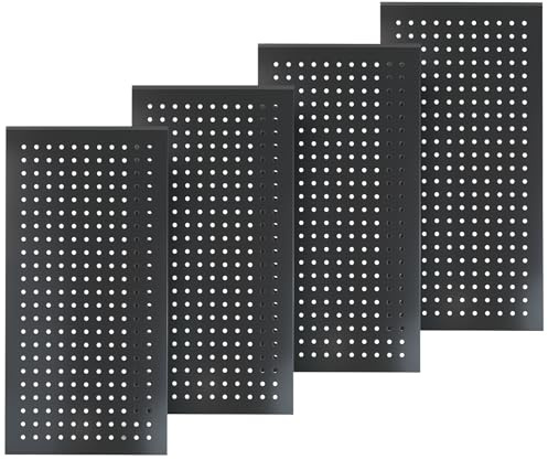 Chinrose Stecktafelplatten aus Metall für Werkbank, Stecktafel-Aufbewahrungssystem aus Metall (schwarz)