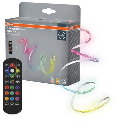Osram Flex Bendable RGBW LED Streifen 5M für innen | Flex Bendable, Ambient Mood Light, Weiß, 30000 h, 1-Pack