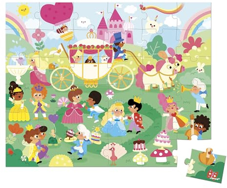 Janod – Kinderpuzzle 36 Teile Thema „4 Jahreszeiten“ Ab 4 Jahren – Kinderpuzzle – Fördert Geduld und Konzentration Ab 4 Jahren