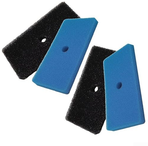 ZWEquipint Ersatz-Filterschwamm für 871980305528, 52231, 52229 Teichdruckfilter, 2 Stück, Blau und Schwarz, 13 x 26,18 x 2,49 cm