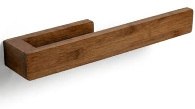 Porte Serviette Salle de Bain, Bambou Naturel, 30 cm