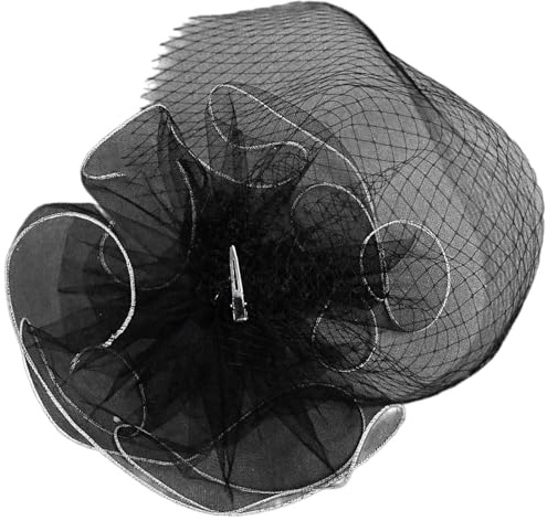 Atmungsaktive Netze Schleier Braut Mantilla Kostüm Stirnbänder Verstellbare Kopfbedeckung für thematische Modeveranstaltung Modenschau Kopfbedeckung