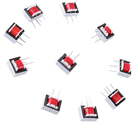 Eleage Trasformatori di Isolamento EI14 da 600 Ohm Trasformatori Audio Ad Alta Efficienza da 10 Pezzi per Sistemi Audio Domestici