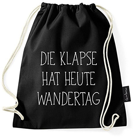 Über 50 Sprüche & Designs auswählbar/Sambosa Turnbeutel mit Spruch/Beutel: Schwarz/Rucksack/Jutebeutel/Sportbeutel/Hipster/Collegebag/Sportbeutel, Bag:Klapse