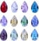 H&D HYALINE & DORA 12PCS 38mm Mixed Colors Crystal Faceted Drops Chandelier Pendants Prisms Suncatcher Window Hanging Ornament Decoration (Multicolor)