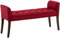 CLP Chaiselongue Cleopatra I Stoff-Bezug I Polsterbank, Farbe:rot, Gestell Farbe:antik-dunkel