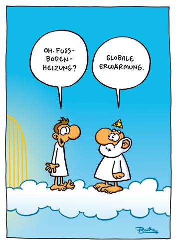 modern times Postkarte CARTOON - Motiv: OH. FUSSBODENHEIZUNG?, Anlass: Fun Cartoon/Satire, Künstler/Verlag: KÖPENICKER CG © RUTHE, Ralph, Größe: A6