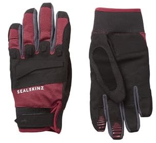 SealSkinz Cold Weather Mütze Unisex Handschuhe, schwarz/Rot, M