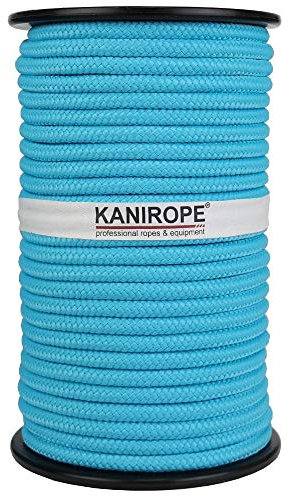 Kanirope® PP Seil Polypropylenseil MULTIBRAID 6mm 100m Farbe Türkis (0509) 16x geflochten