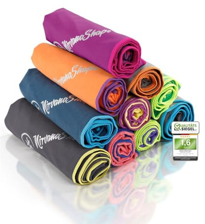 NirvanaShape Mikrofaser Handtuch - Reisehandtuch, Badetuch für Urlauber - kompakte, schnelltrocknende Microfaser Handtücher als Strandtuch, Sporthandtuch - für Reisen, Camping, Sport - 200 x 100 cm
