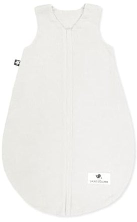 Julius Zöllner Sommerschlafsack Musselin, 0,5 TOG, waschbar bei 40°C, Made in Germany, OEKO TEX Standard 100, ivory, Gr. 80/86