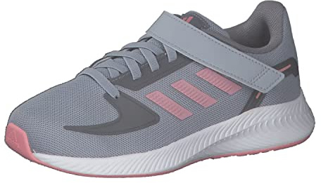 adidas Jungen Unisex Kinder Runfalcon 2.0 Running Shoe, Halo Silver/Super Pop/Grey, 26 EU
