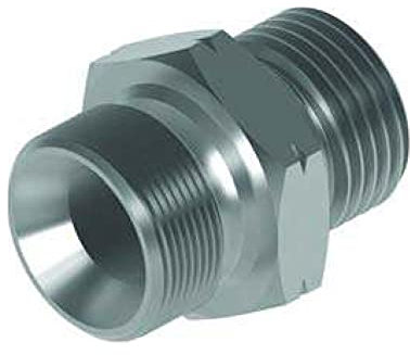 Flowfit Hydraulischer Adapter, metrischer Stecker, 1 mm Teilung x BSP-Stecker, 12 mm x 1/4 Zoll hydraulische Armatur, Stahlkomponente