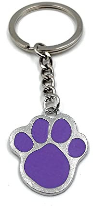 H-Customs Porte-clés en forme de patte de chien Violet