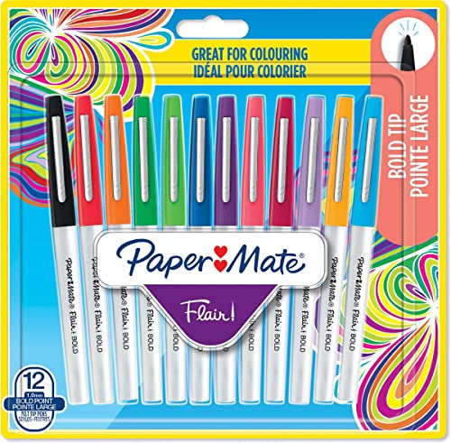 Paper Mate 1 x 12 Flair Filzstifte Bold B
