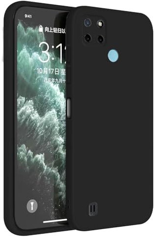 Topme Handyhülle Hülle Fur Realme C21Y / Realme C25Y (6.5 Inches) Case Schutzhülle, Hautschutz Aus TPU Silikonhülle - Schwarz