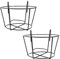 GANAZONO Balkon Halterung Blumentopf 28 cm 2 Große Metall-Hängegeländer Pflanzgefäße Blumentopfhalter Kunstregal Regal Für Balkon Garten Schwarz 30 cm Ring Blumentopfhalter 30 cm