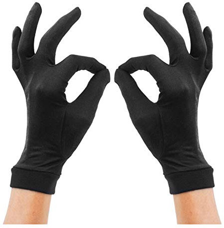 Cockjun Fingerlose Handschuhe für Damen Jasmine Thermal Liner Glove Inner Ski Bike Cycle Maulbeerseide Double Knit Silk Short Skin Care