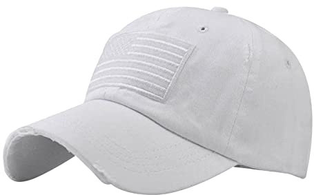 Generisch Mens Usa Flag Washed Cotton Baseball Cap American Flag Trucker Baseball Cap Snapback Cap Usa Flag Usa Flag Patch Military Army Cap