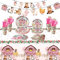 Farm Birthday Party Supplies Plates Set for 24 Guests, Farm Animal Birthday Baby Shower Party Decorations, Plate, Cup, Napkin, Tablecloth, Farm House Animal Barnyard Theme Party Supplies,Serve 24