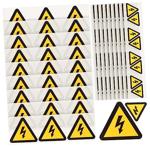 Ciieeo Lot de Autocollants de Sécurité Haute Tension Étiquettes Davertissement pour Armoire Électrique Bureau Maison École