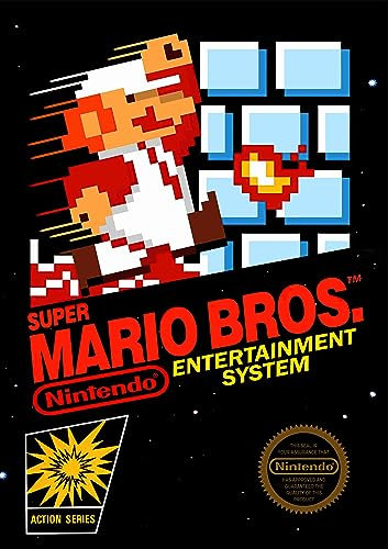 Pixel DemonMG Retro NES Poster Gaming Super Nintendo Super Mario Bros A3 Poster