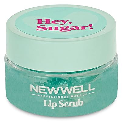 NEW WELL Lip Scrub Lippen Peeling - Intensive Feuchtigkeit, Vegan, 100% Natürlich, Tierversuchsfrei (Bubble Gum)