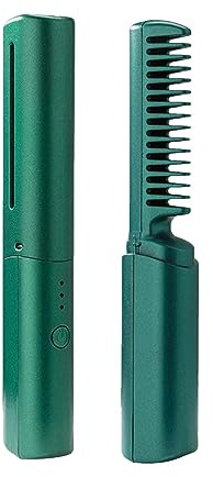 Mini Pelos Recargable, Cepillo Pelos Inalámbrico, Plancha Pelos Portátil, Peine Pelos 2 En 1, Pelos Inalámbrica Con 3 Niveles, Peine Alisador Calentamiento Rápido Con Marco Anti-escaldaduras