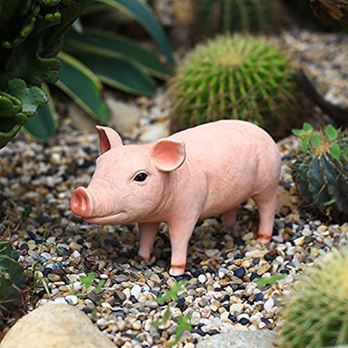 Gartenstatue, Baby-Schwein, Dekorative Gartenfiguren, Geschenk, Niedliches Schwein, Kunstharz-Rasenornamente, Langlebige Bauernhaus-Tierskulptur, Kunstdekoration Für Zuhause, Weihnachten, Outdoor-Deko